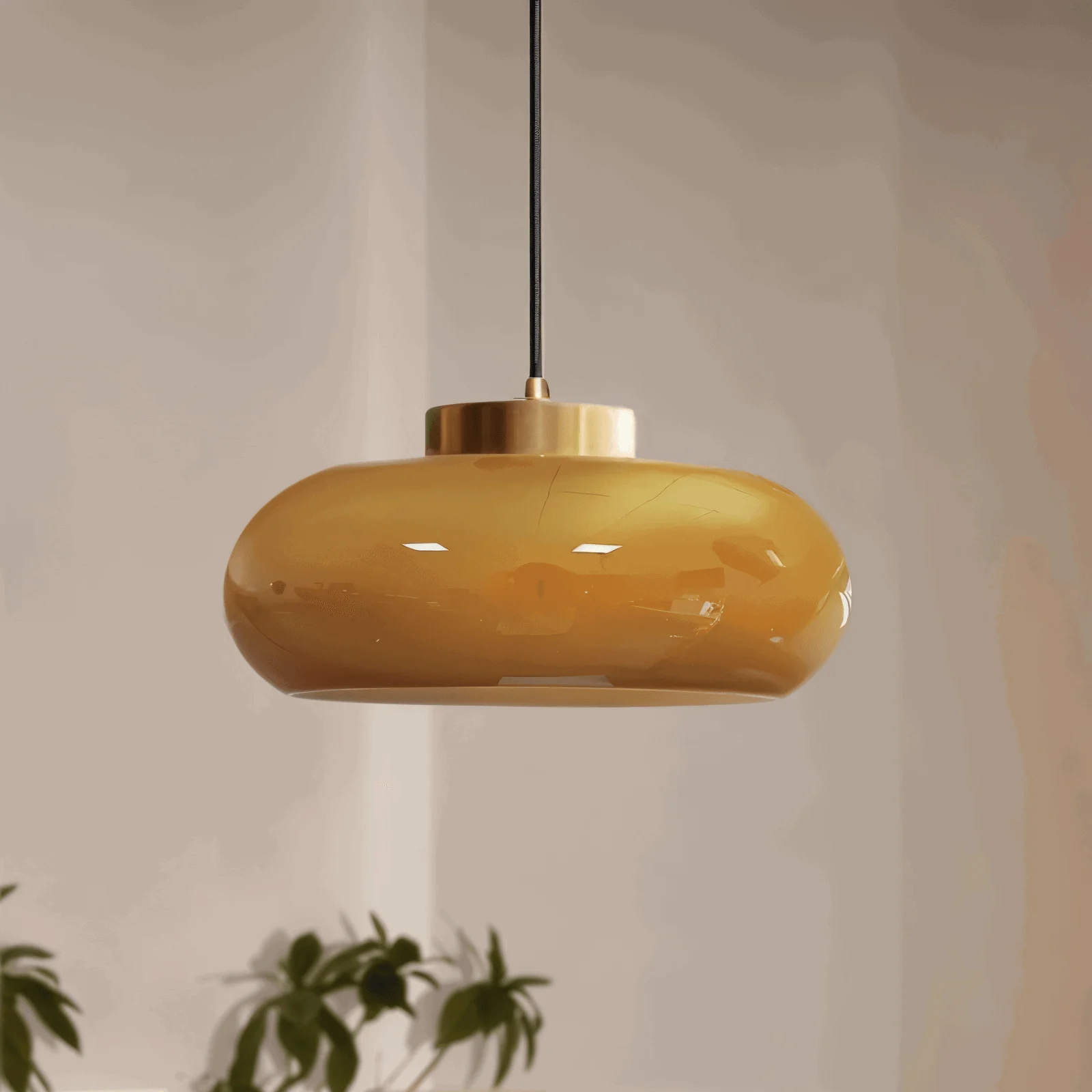 Classic Yellow Vintage Ceiling Light - Retro Semi Flush Mount Lights -  - #tag1#