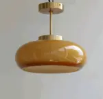 Classic Yellow Vintage Ceiling Light Retro Semi Flush Mount Lights tag1
