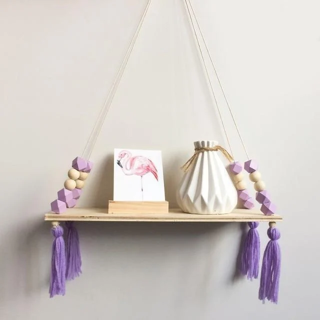 Claudia - Twine Wooden Wall Shelf Rack -  - #tag1#
