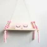 Claudia Twine Wooden Wall Shelf Rack tag1
