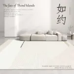 Clean Japanese Style Carpet Living Room Rug Decoration Bedroom Fluffy Plush for Sofa