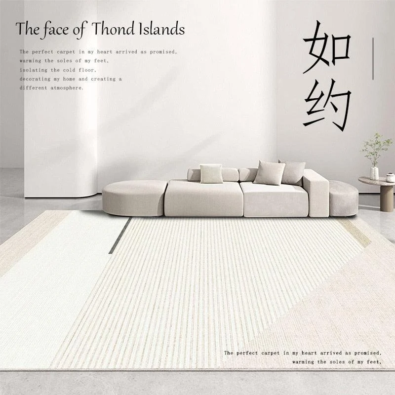 Clean Japanese Style Carpet Living Room Rug Decoration Bedroom Fluffy Plush for Sofa -