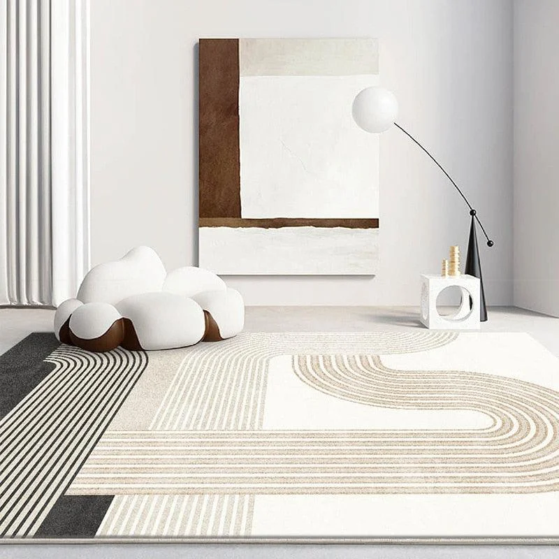 Clean Japanese Style Carpet Living Room Rug Decoration Bedroom Fluffy Plush for Sofa -