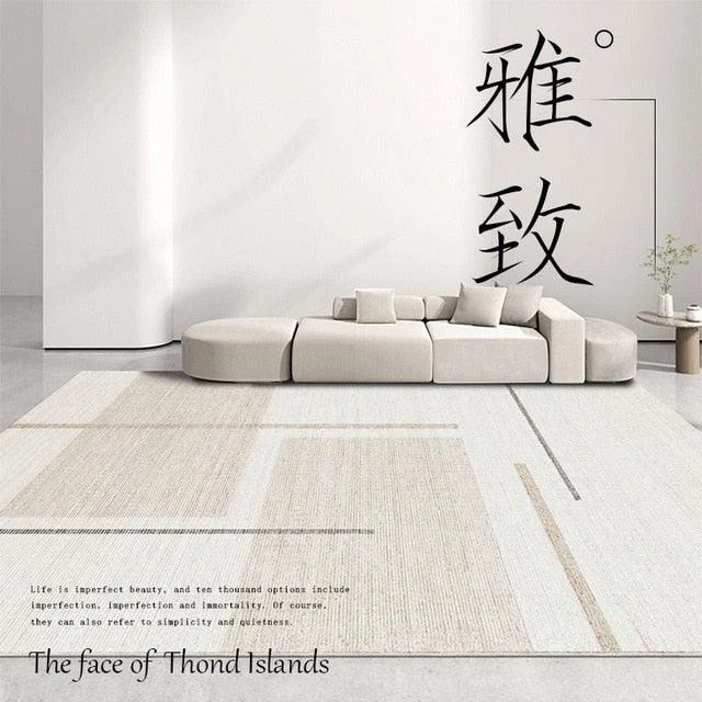 Clean Japanese Style Carpet Living Room Rug Decoration Bedroom Fluffy Plush for Sofa -