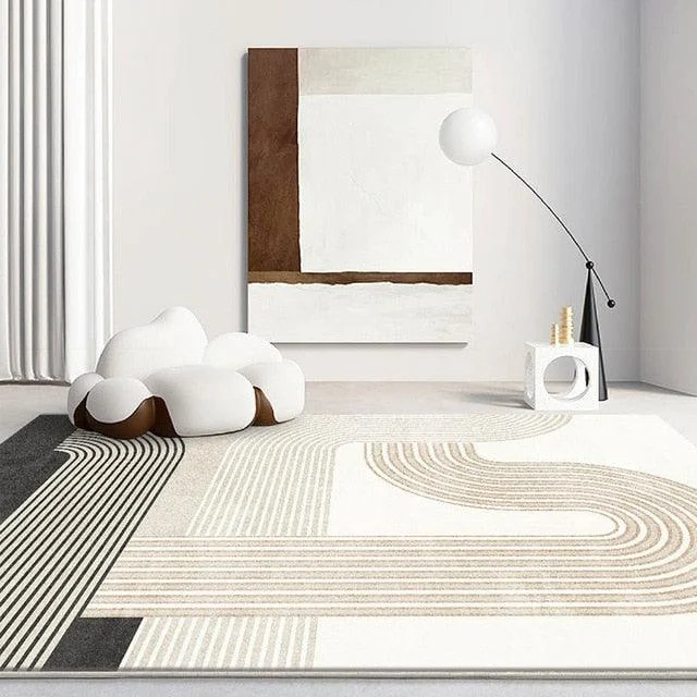 Clean Japanese Style Carpet Living Room Rug Decoration Bedroom Fluffy Plush for Sofa -