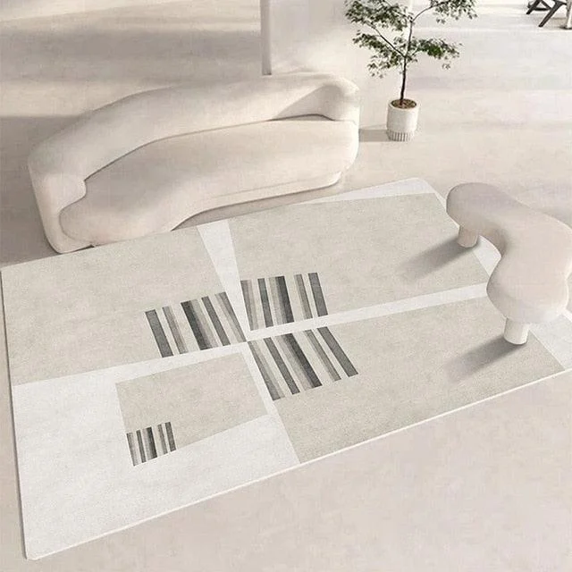 Clean Japanese Style Carpet Living Room Rug Decoration Bedroom Fluffy Plush for Sofa -