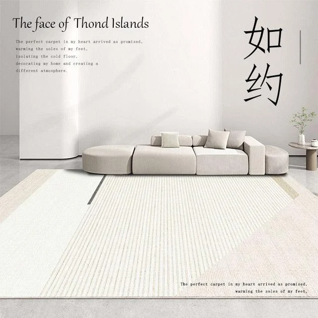 Clean Japanese Style Carpet Living Room Rug Decoration Bedroom Fluffy Plush for Sofa -