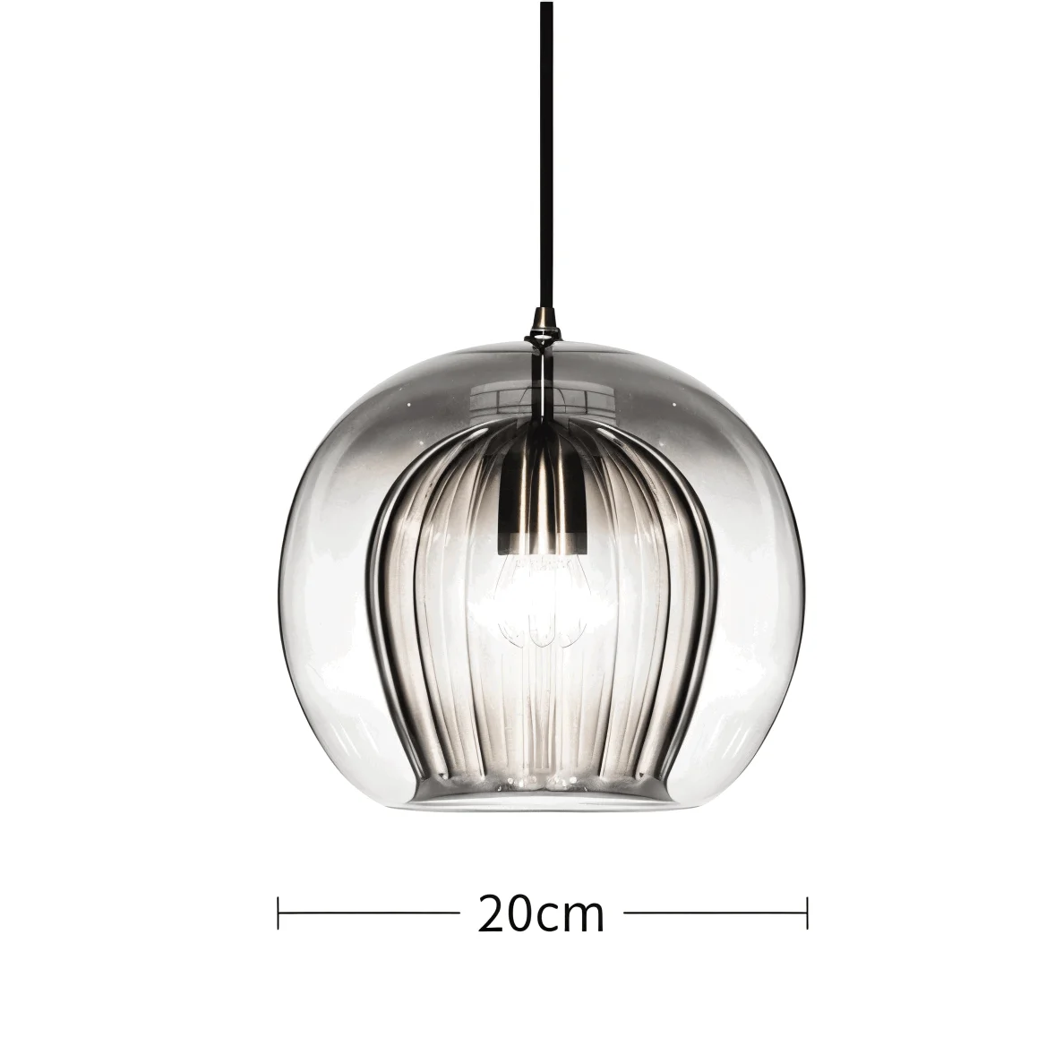 ClearLuxe Glass Pendant Light - Vintage Hanging Lamps Living Room - Spherical Light -  - #tag1#