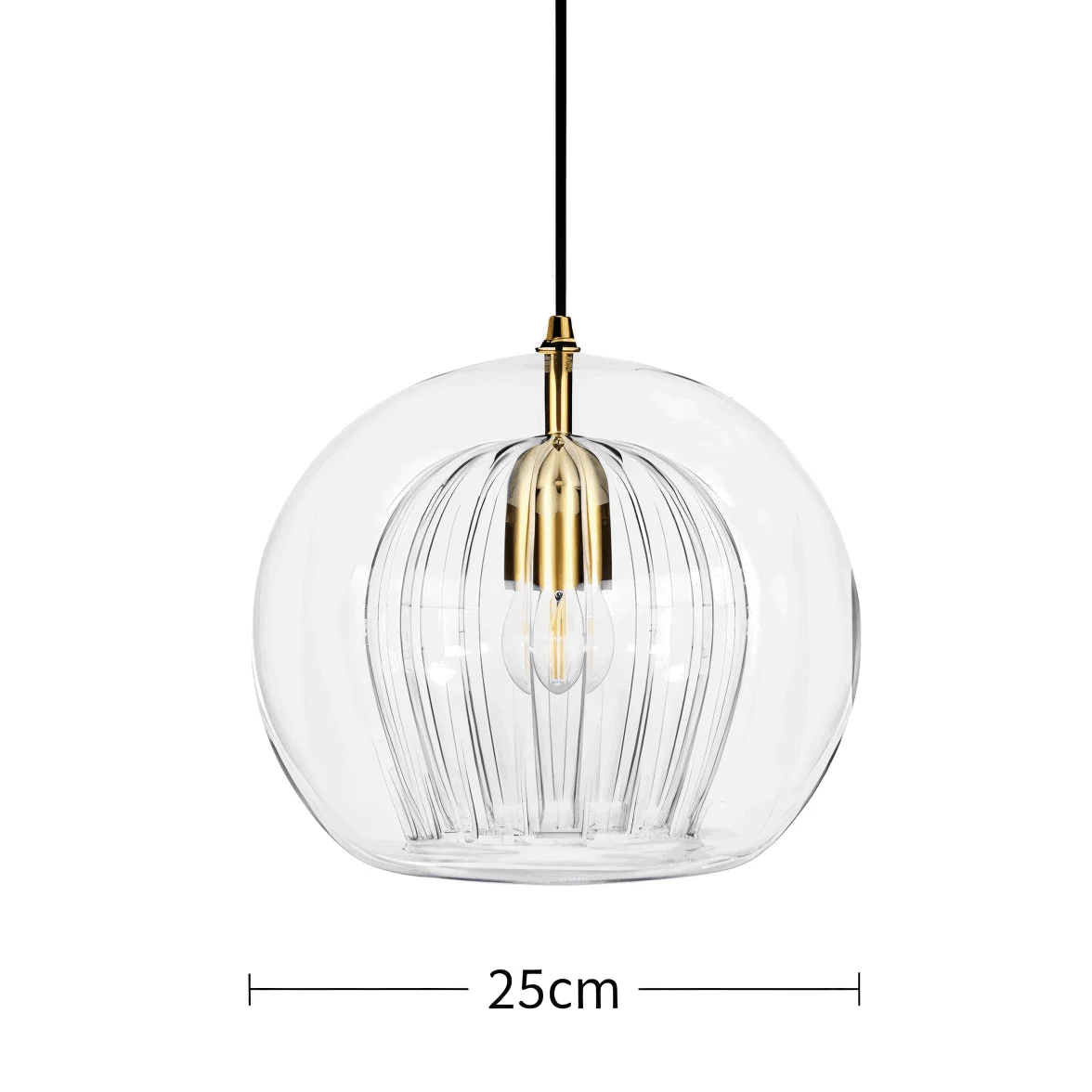 ClearLuxe Glass Pendant Light - Vintage Hanging Lamps Living Room - Spherical Light -  - #tag1#