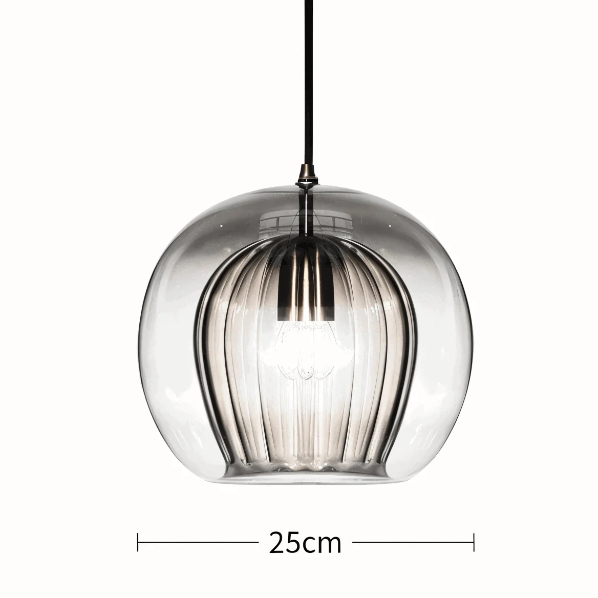 ClearLuxe Glass Pendant Light - Vintage Hanging Lamps Living Room - Spherical Light -  - #tag1#
