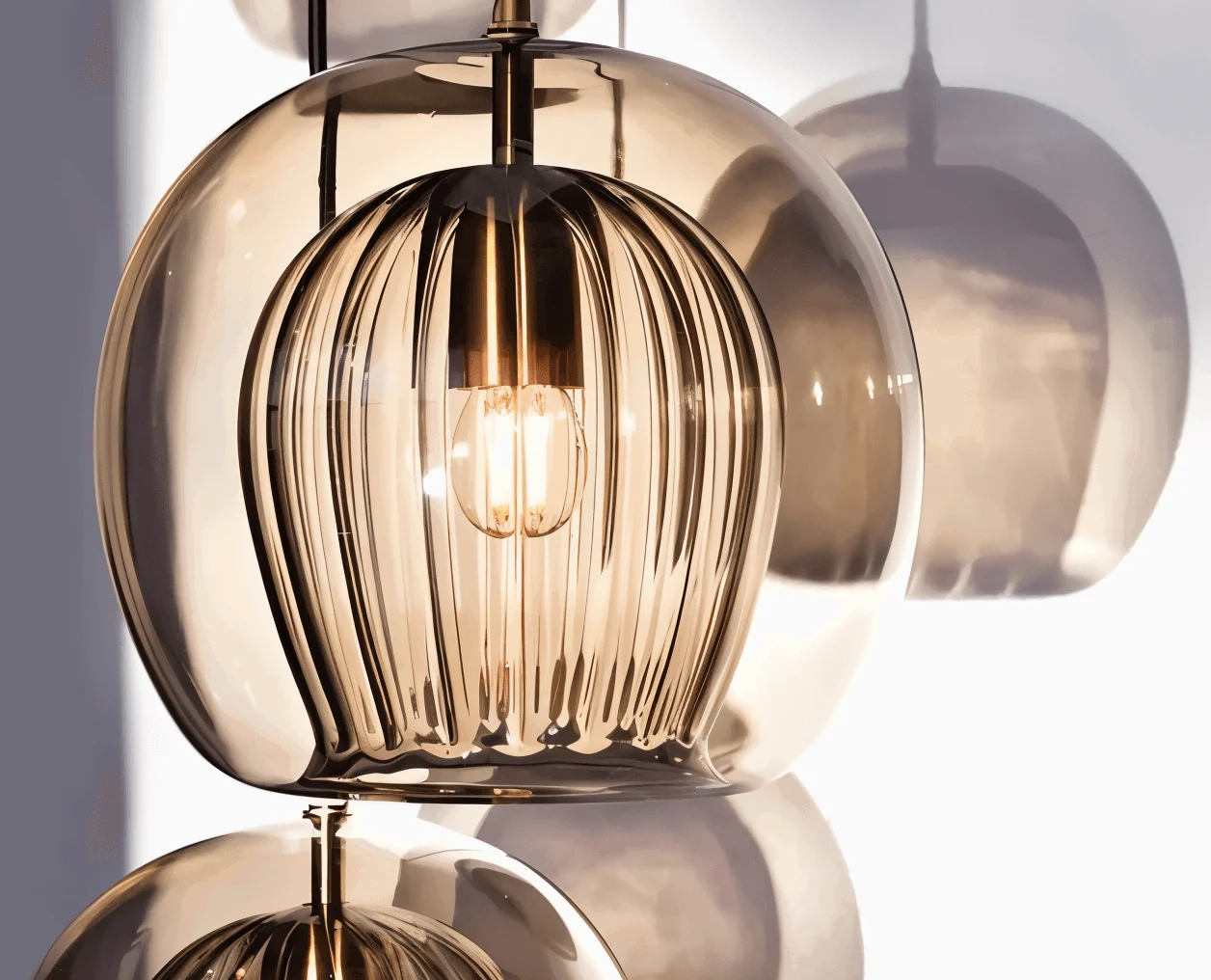 ClearLuxe Glass Pendant Light - Vintage Hanging Lamps Living Room - Spherical Light -  - #tag1#