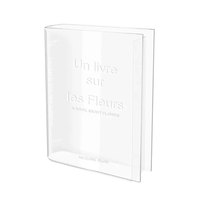 Clear Book Little Women Vase Transparent Acrylic