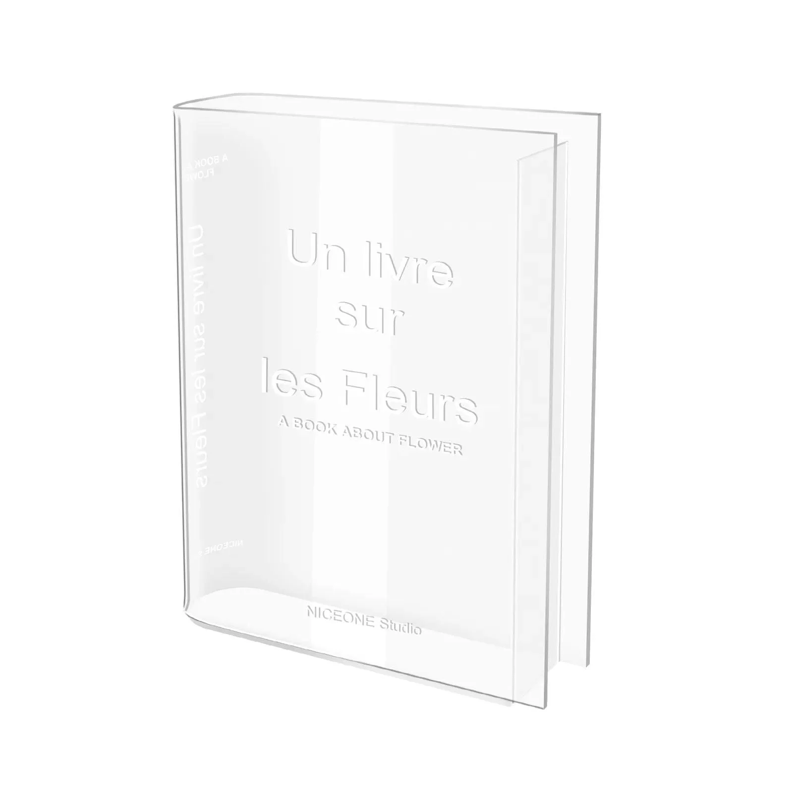 Clear Book Little Women Vase Transparent Acrylic -