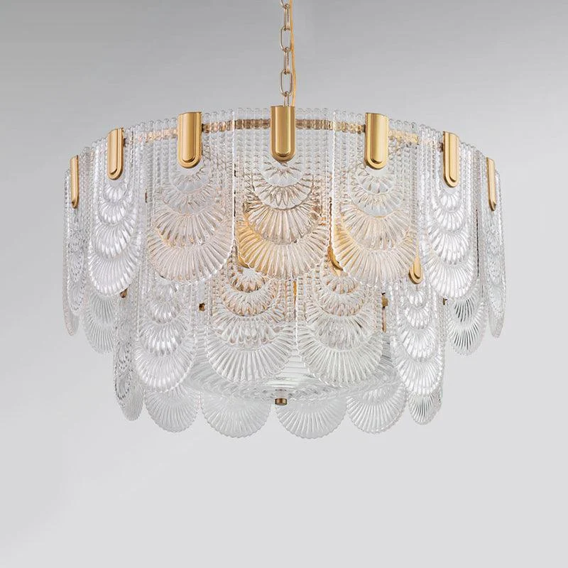 Clear Crystal Drop Pendant Lamp in Brass -  - #tag1#