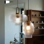 Clear Frosted Glass Pendant Lamp for Kitchen tag1