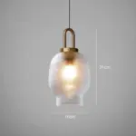 Clear Frosted Glass Pendant Lamp for Kitchen tag1