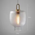 Clear Frosted Glass Pendant Lamp for Kitchen tag1