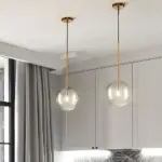 Clear Glass Ball Pendant Lamp tag1