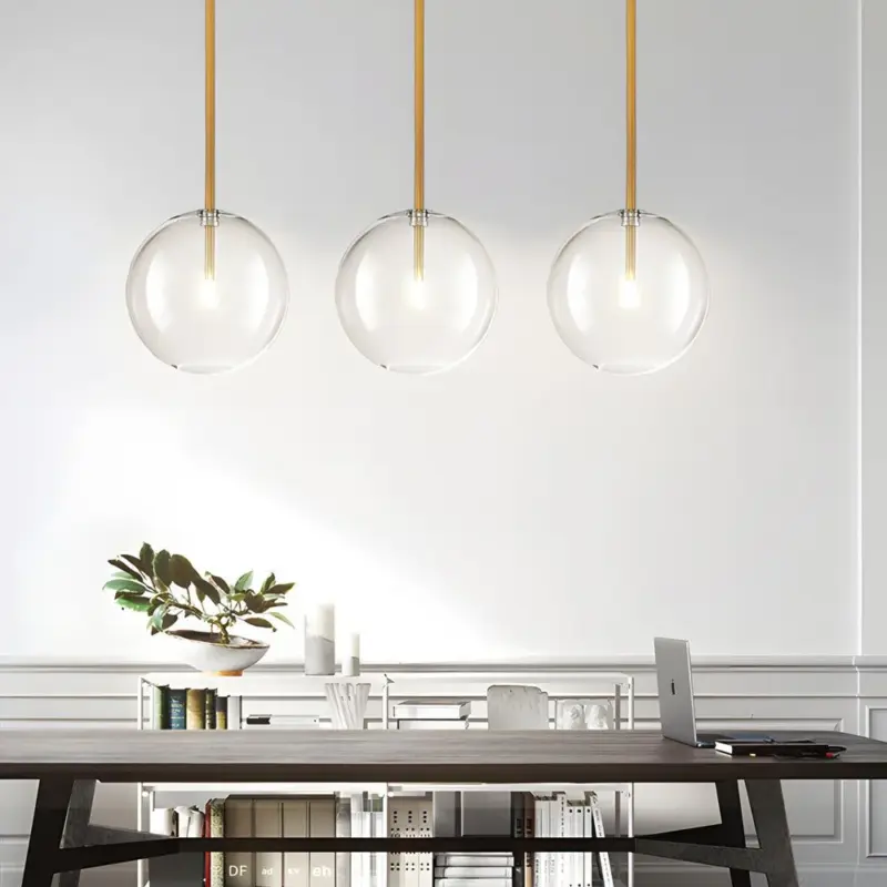 Clear Glass Ball Pendant Lamp tag1
