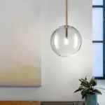 Clear Glass Ball Pendant Lamp tag1