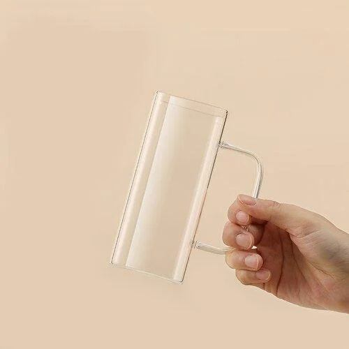 Clear Glass Square Mug -  - #tag1#
