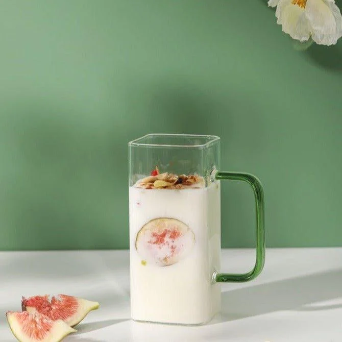 Clear Glass Square Mug -  - #tag1#