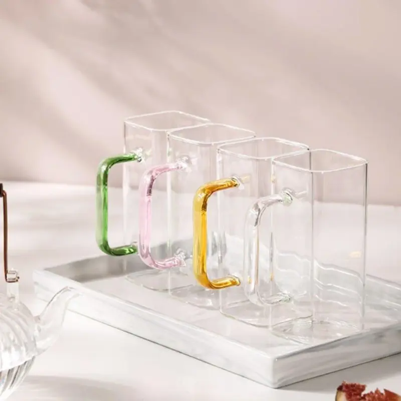 Clear Glass Square Mug tag1