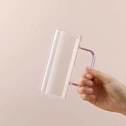 Clear Glass Square Mug -  - #tag1#
