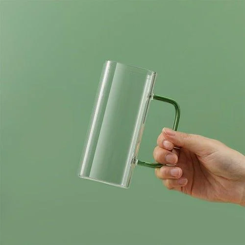 Clear Glass Square Mug -  - #tag1#