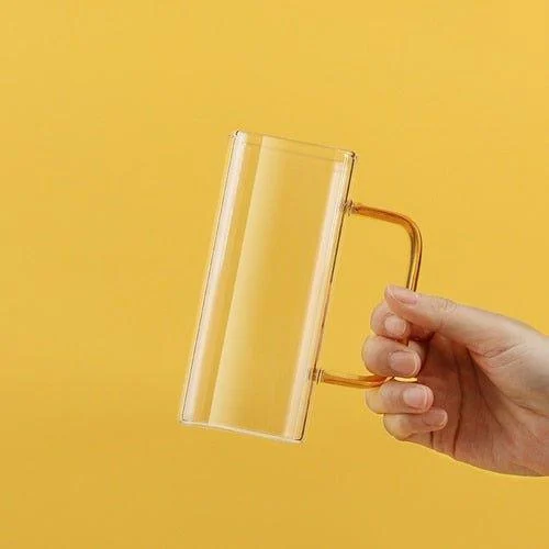 Clear Glass Square Mug -  - #tag1#