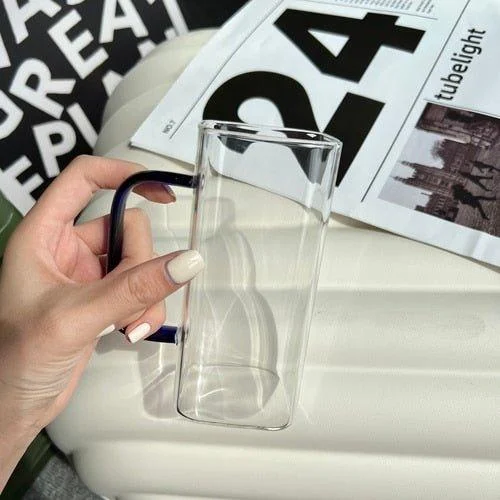 Clear Glass Square Mug -  - #tag1#