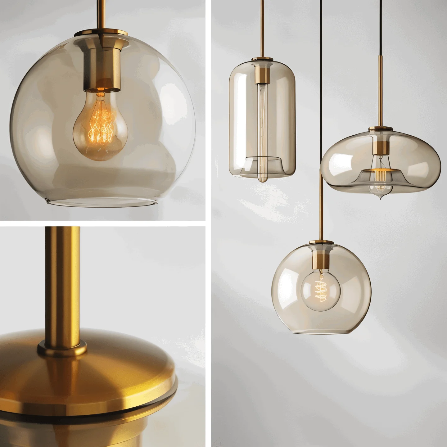 Clear Pearl Pendant Light - Industrial Loft Glass Ceiling Light -  - #tag1#