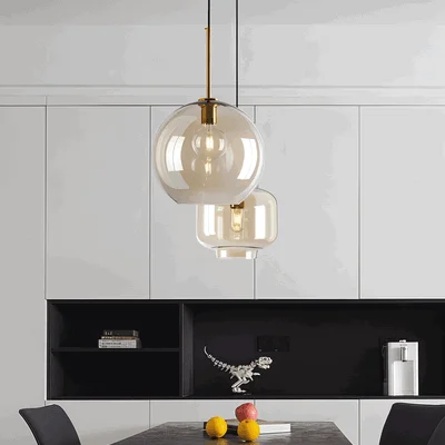 Clear Pearl Pendant Light - Industrial Loft Glass Ceiling Light -  - #tag1#