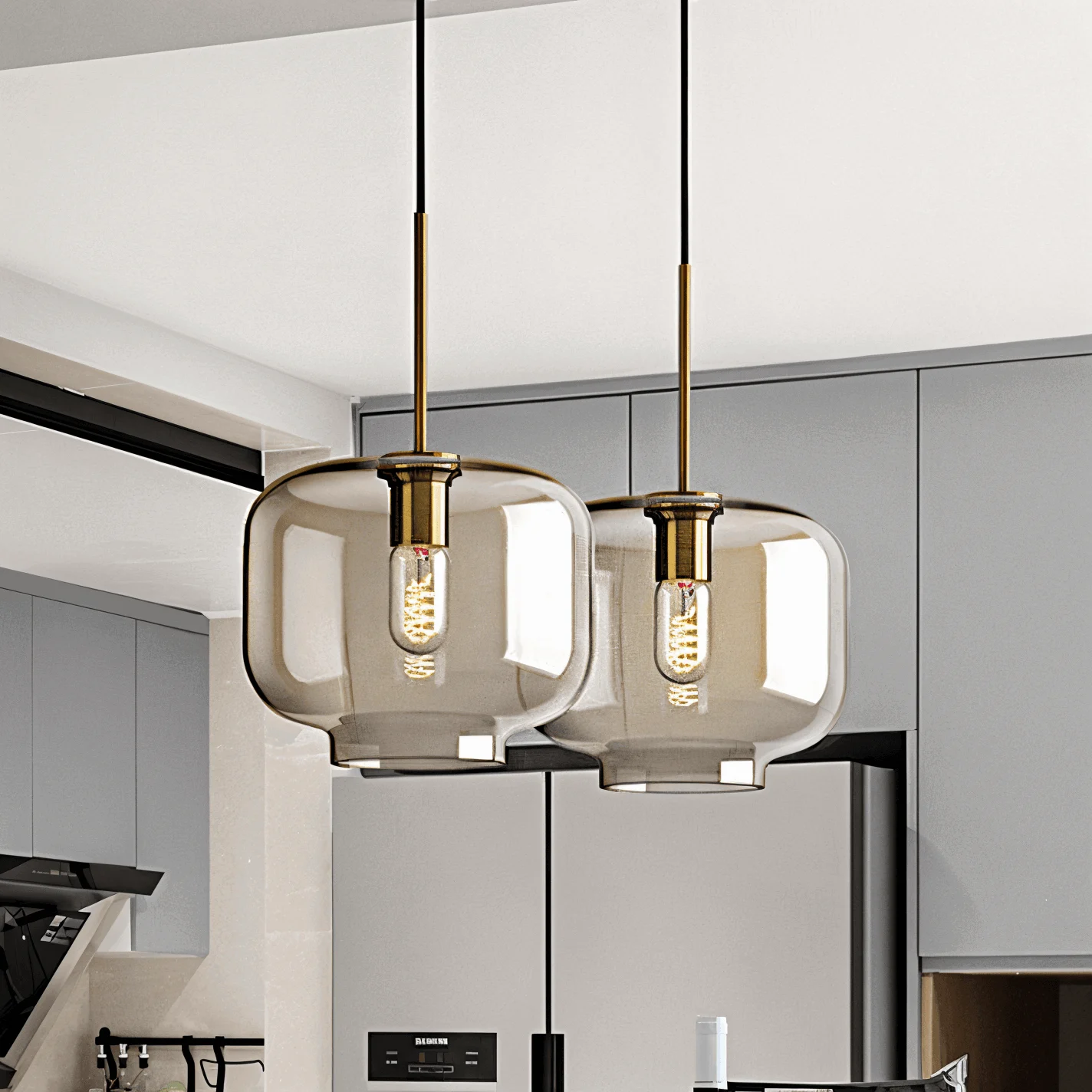 Clear Pearl Pendant Light - Industrial Loft Glass Ceiling Light -  - #tag1#
