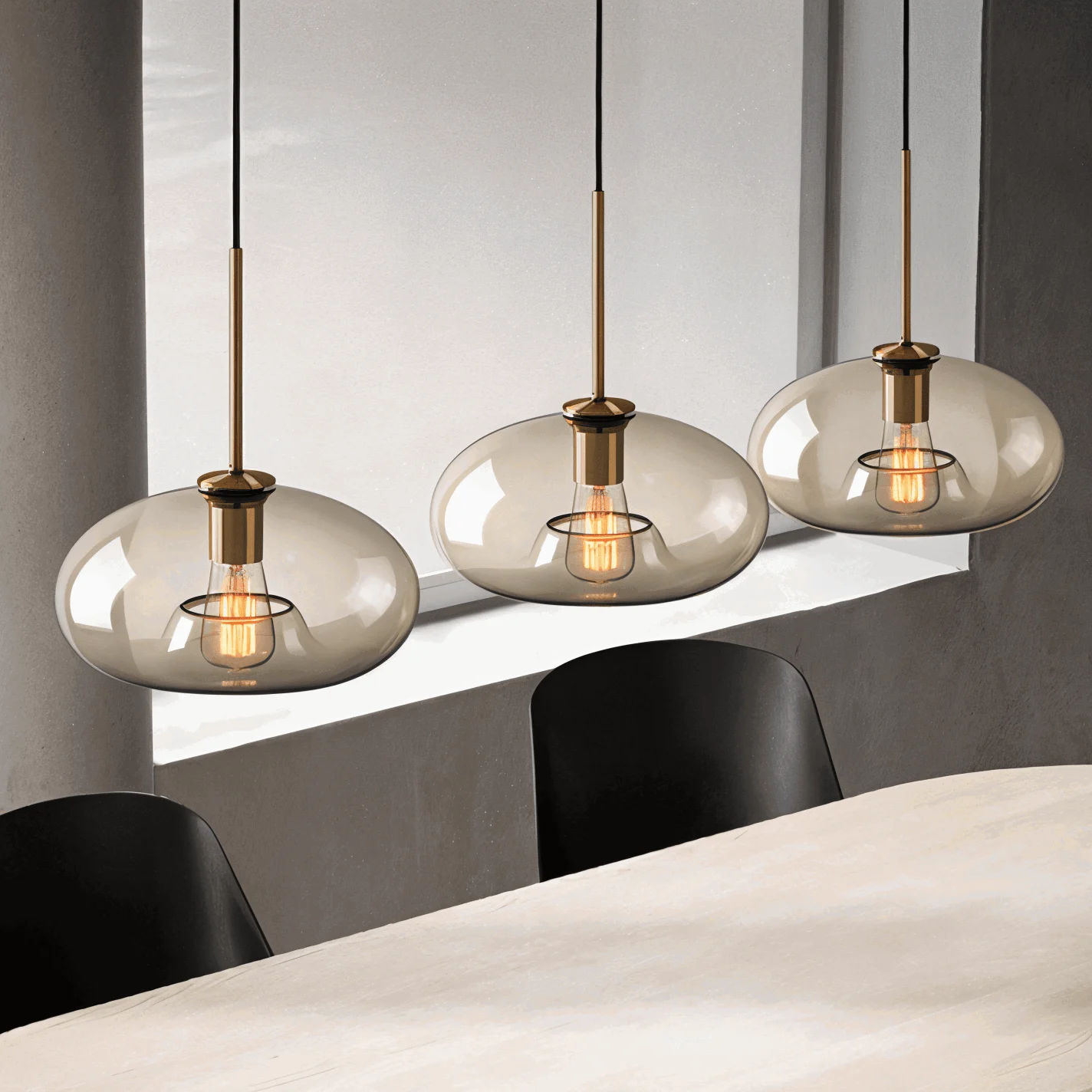 Clear Pearl Pendant Light - Industrial Loft Glass Ceiling Light -  - #tag1#