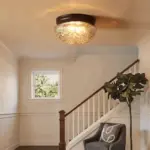 Clear Ribbed Glass Ceiling Lamp for Bedroom tag1