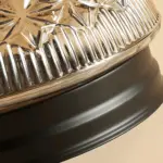Clear Ribbed Glass Ceiling Lamp for Bedroom tag1