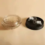 Clear Ribbed Glass Ceiling Lamp for Bedroom tag1