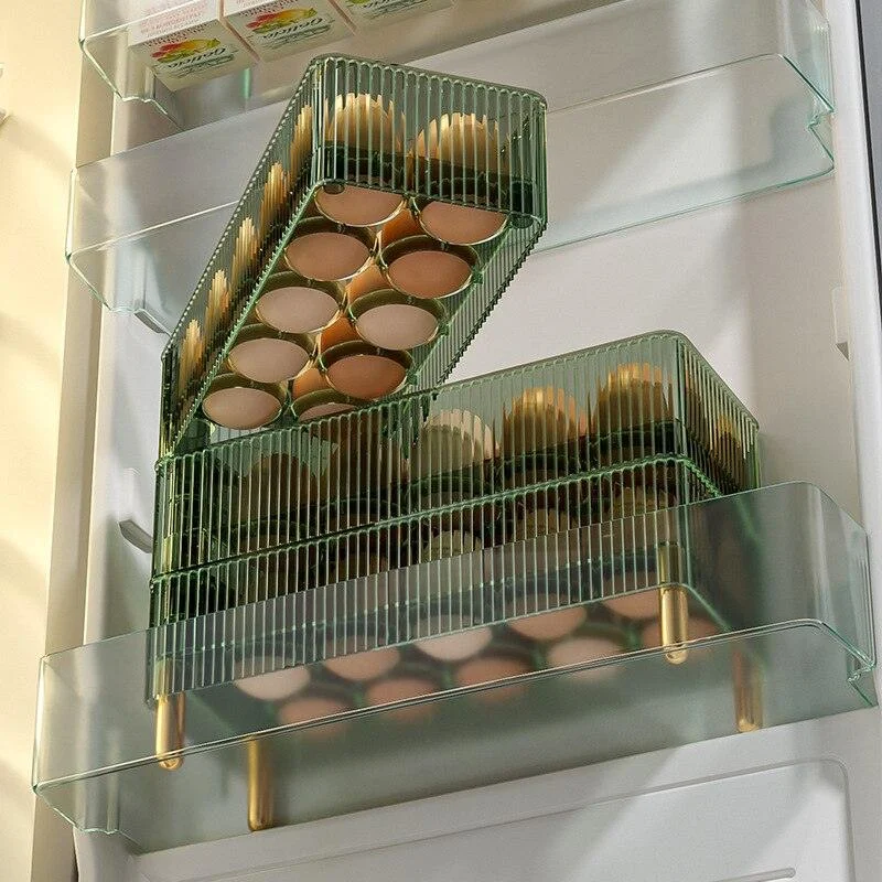 Clear Rotating Egg Storage Container -