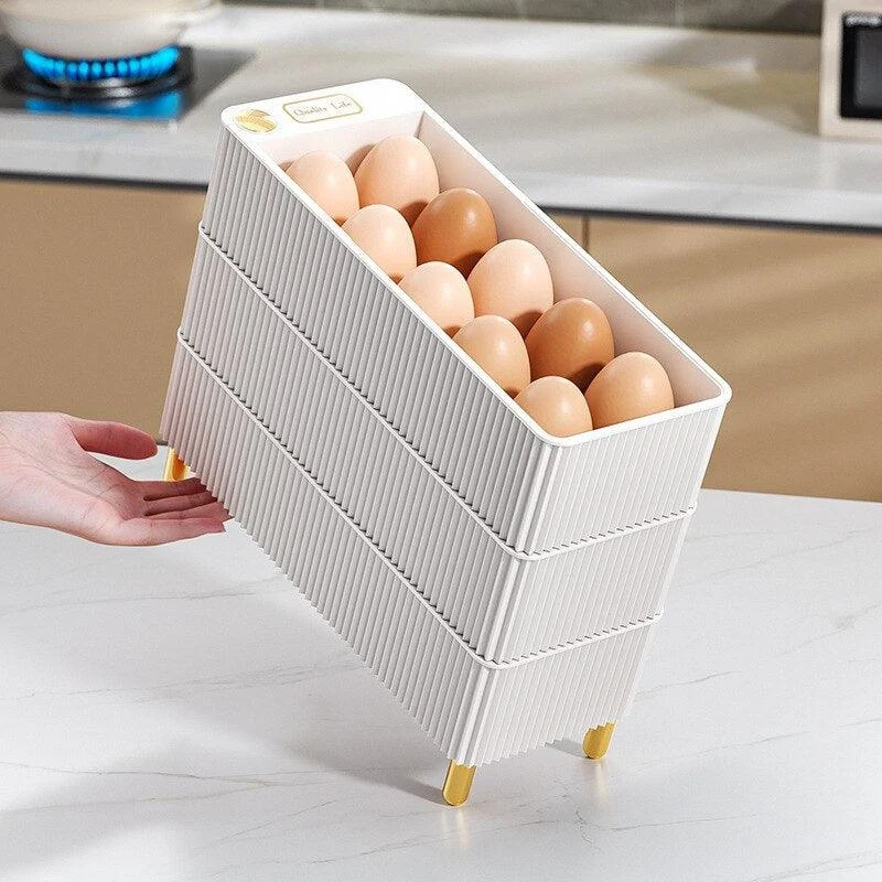 Clear Rotating Egg Storage Container -