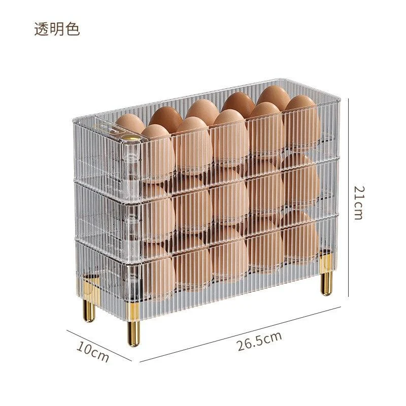 Clear Rotating Egg Storage Container -