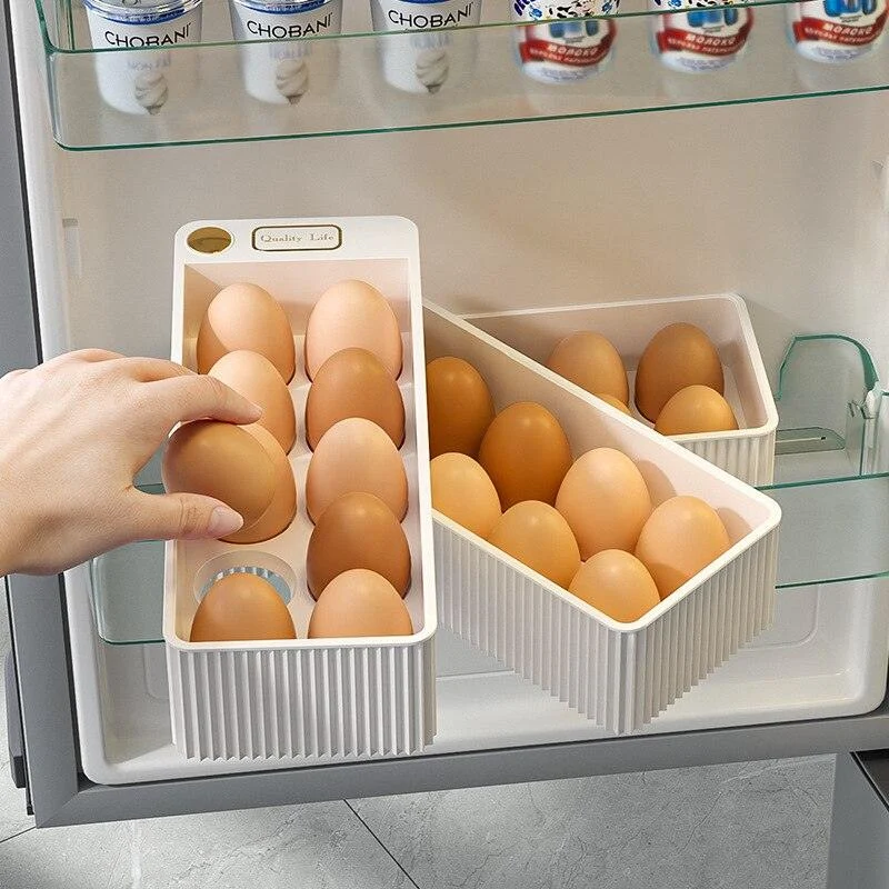 Clear Rotating Egg Storage Container -