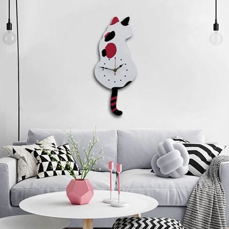 Clock - MeowClock - Cute Cat Design - Silent Tail Wave -  - #tag1#