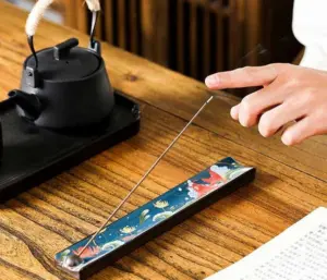 Cloisonne Blue Ceramic Incense Stick Holder
