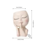 Closed Eyes Face Planter Pot