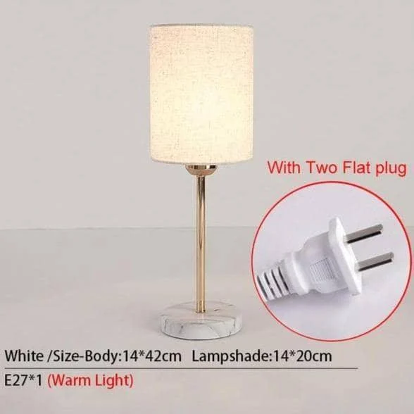 Cloth Lampshade Side Table Lamp - Cozy & Soft Lighting for Your Space -