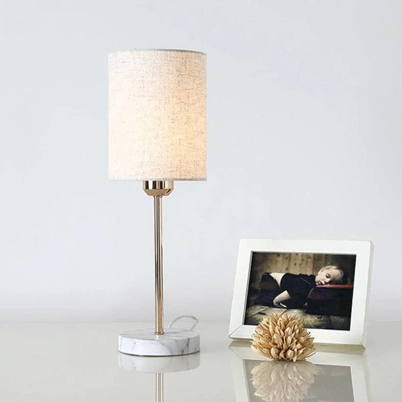 Cloth Lampshade Side Table Lamp - Cozy & Soft Lighting for Your Space -