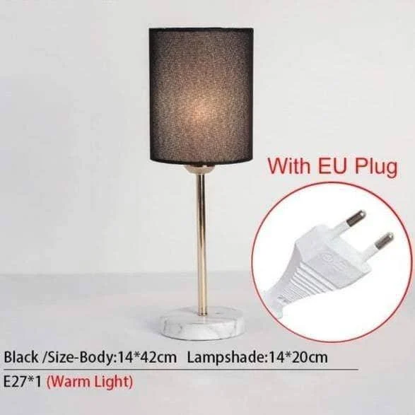 Cloth Lampshade Side Table Lamp - Cozy & Soft Lighting for Your Space -