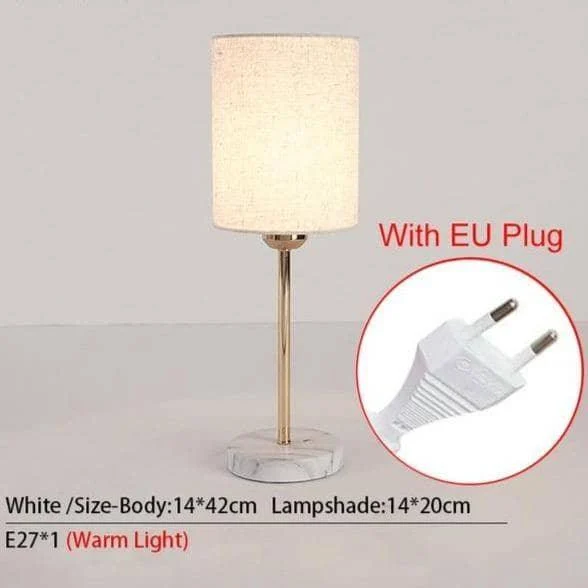 Cloth Lampshade Side Table Lamp - Cozy & Soft Lighting for Your Space -
