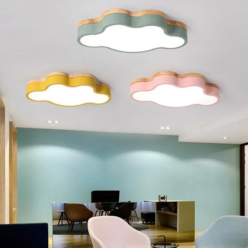 CloudLight – Acrylic Cloud LED Ceiling Lamp with Wooden Canopy -  - #tag1#
